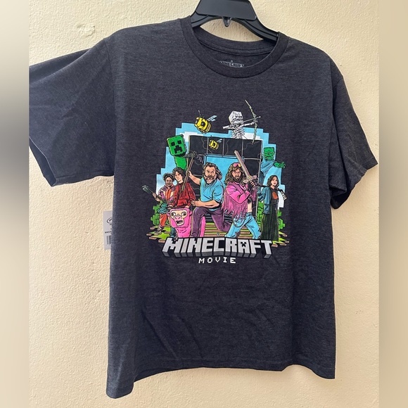 Minecraft Movie: Kids Graphic Tee - Charcoal (Boys) - Picture 1 of 6